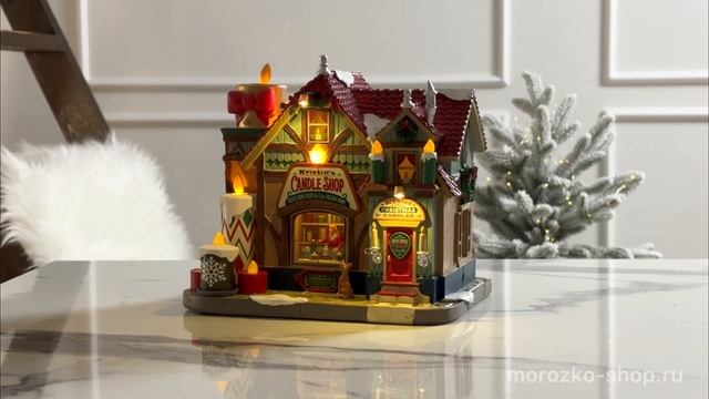 Магазинчик 'Свечи от Кристины', полистоун, подсветка, 19х26х16 см, батарейки, 45222-lemax