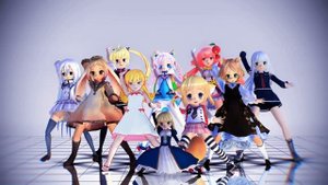 【MMD】【Anime】 ようかい体操第一 【TEST Render】【Chibi & Loli】 HD 1080p