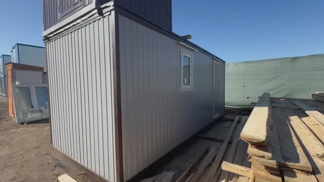 Металлическая бытовка серая 6х2,4 смотреть онлайн