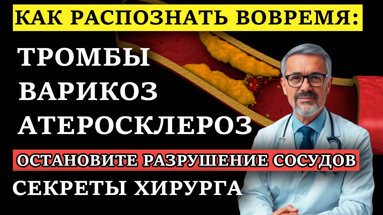 Тромбы, варикоз, атеросклероз - как распознать первые звоночки? как не допустить ампутации ноги? смотреть онлайн