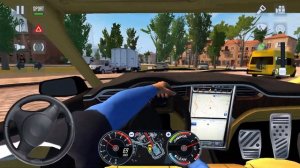 Taxi Simulator 2020 - Electric Tesla Taxi Uber - Car Games Android iOS Gameplay