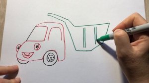 Как нарисовать Грузовик. Як намалювати вантажівку. Что ты делал Синий трактор?
