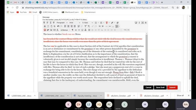 Tutorial Law of Contract