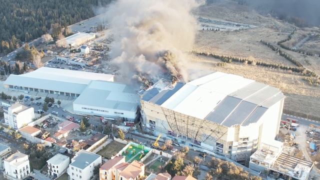 closed stadium burning tbilisi სტადიონი ცეცხლზე 4k30fps drone stock video смотреть онлайн