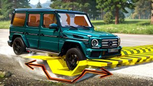 Автомобили против перевернутых лежачих полицейских - BeamNG Drive - 🔥