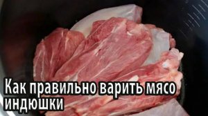 Как правильно варить мясо индюшки