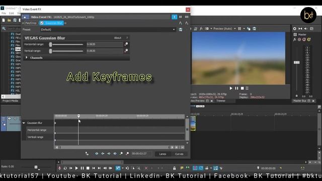 How To Use Blur Effects In Vegas Pro By #BKTutorial