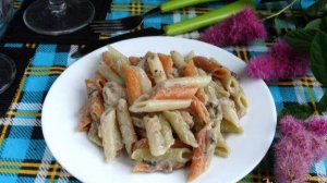 Паста в сливочно-грибном соусе