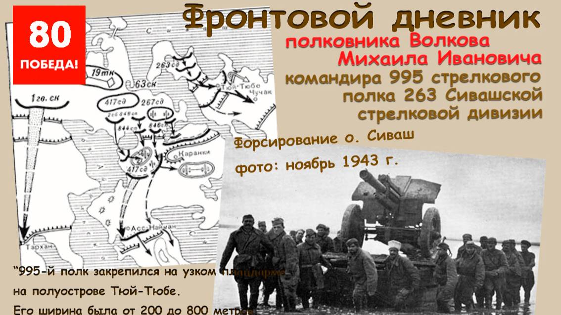 К 80-летию Победы.  Сивашский плацдарм - герои и подвиги