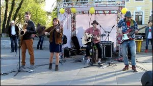 Yojkin Kot Band - Стук (reggae cover Kino) Street music day | СПб 20.05 2017