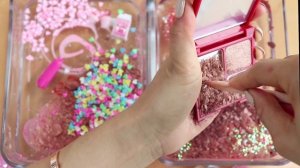 Миксуем слайм дома! Смешиваем тени для век, макияж и блёстки в слайм!