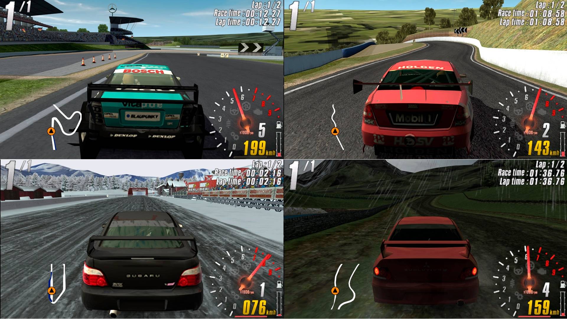 TOCA Race Driver 2 (PSP) - Все Гоночные Трассы