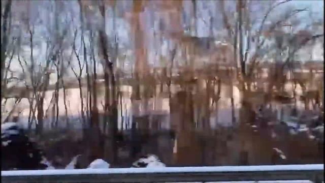 Zugfahrt von  Erfurt  nach  Apolda.ВИД ИЗ ОКНА ПОЕЗДА.