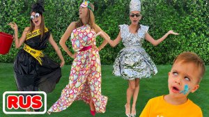 Ники делает новые платья для мамы! Весёлое видео для детей.