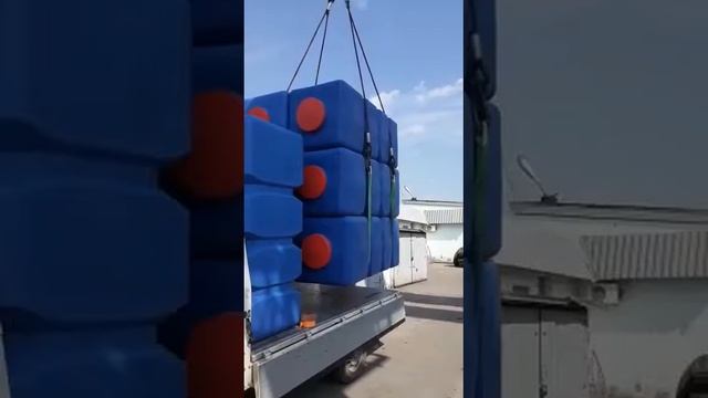 Приемка емкостей с помощью крана смотреть онлайн