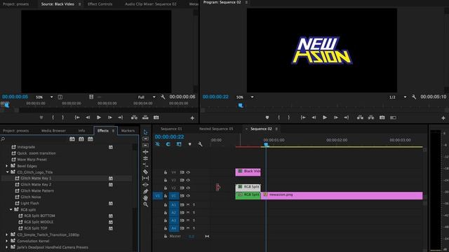 Glitch Logo / Title Preset 🎬 for Premiere Pro by Chung Dha