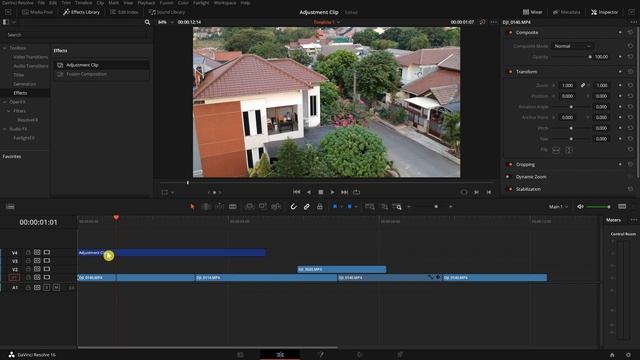 Adjustment Clip (Layer) di dalam DaVinci Resolve 16 смотреть онлайн