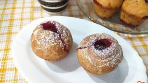 Кексы на сметане с клубникой