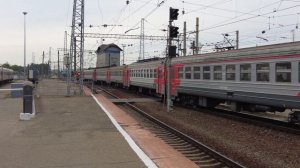 Прибытие электропоезда ЭД2Т-0008 с пригородным поездом Телищево-Данилов на станцию Ярославль-Главны