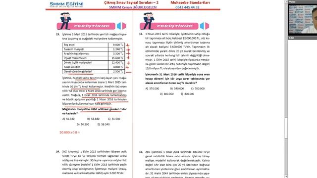 KGK Bağımsız Denetçilik - Türkiye Muhasebe Standartları - Çıkmış Sınav Sorularının Çözümleri - 2 смотреть онлайн