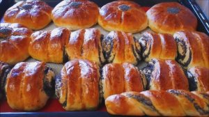 СУПЕР !!!! БУЛОЧКИ с МАКОМ без ЯИЦ на ВОДЕ дрожжевое тесто БУЛОЧКИ рецепты