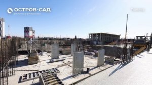 Ход строительства ЖК «Остров-сад» в Тюмени от застройщика «Страна Девелопмент», 01.04.2025