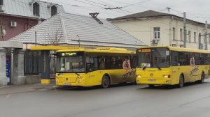 Транспорт города Ярославль на площади Волкова. Разнообразие жёлто-оранжевых и не только!