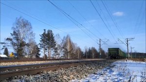 Встречные электровозы в изобилии ВЛ10 ВЛ11 ТЭВ 2ЭС6 ЭП2К ЭС2Г Ласточка локомотив пассажирский поезд