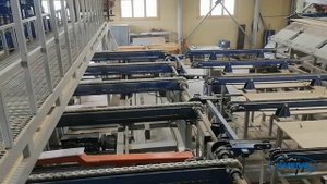 Линия перепакетирования штабеля в сушильные или плотные транспортные пакеты