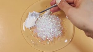 Интересный слайм с макияжем, помадой, тенями для век, блёстками! ★ASMR★