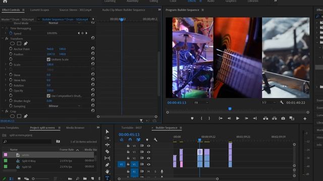 How to Create SPLIT SCREENS in Premiere Pro CC | The Right Way! смотреть онлайн