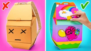 Ух ты! Мы сделали рюкзак из картона! 🎒😱📦