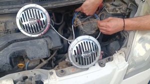 Сигнал звуковой электрический SUPER HORN хром12V