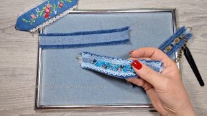 Джинсовые браслеты своими руками.