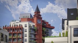 3D видео жилого комплекса в г. Калининград. Видеоролик жилого комплекса для маркетинга и рекламы