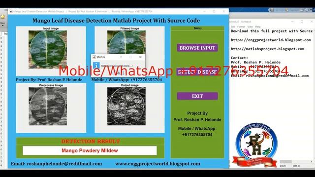 Mango Leaf Disease Detection Using Image Processing With Source Code | Matlab Project Plant Disease