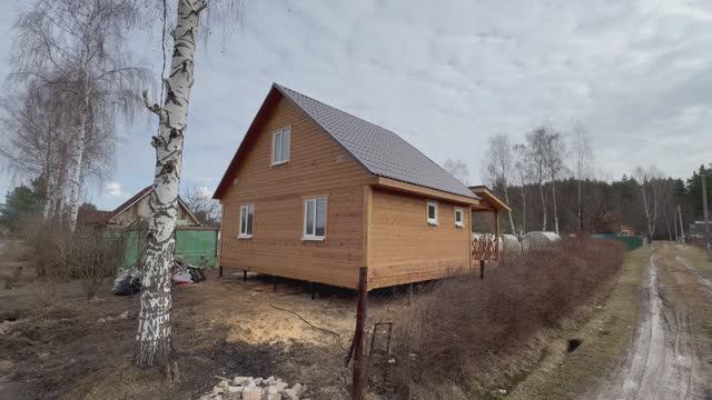 Дачный дом 8х9 с мансардой и террасой. смотреть онлайн