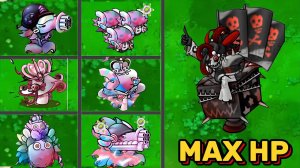 PVZ Fusion 2.3.1 Челлендж: Все новые растения против максимальной Королевы Клоуна зомби