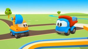 Грузовичок Лева собирает домики. Развивающие мультики и песенки для детей