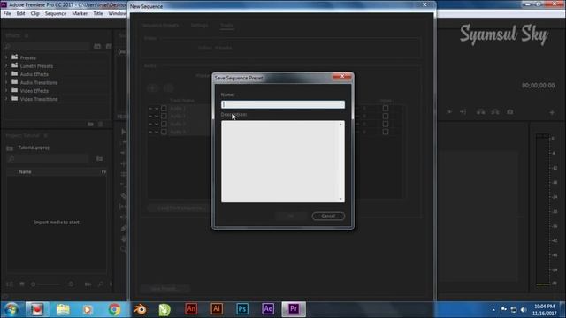 Cara Setting Project Baru di Adobe Premiere Pro CC 2017 Resolusi HD 1080p #  Best Sequence Setting