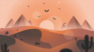 Анимация векторного пейзажа