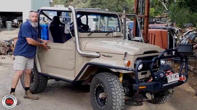BJ40 1979 with a 13BT, 5 speed, power steer, double locked and of she goes