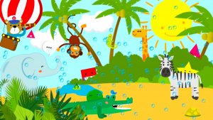 Изучаем фигуры с малышами/ смотреть развивающий мультфильм про животных Африки онлайн бесплатно