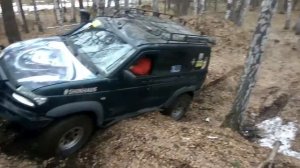 Уаз Патриот на принудительных блокировках