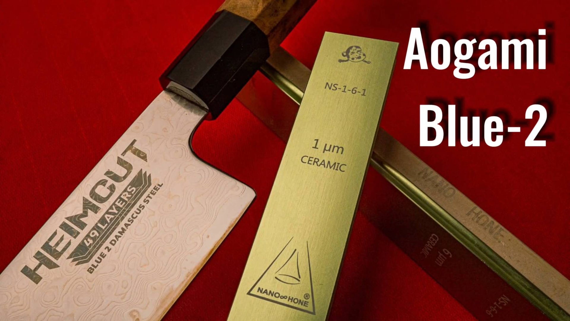 Знакомство с Nano Hone абразивом. Кухонный нож Heimcut Aogami Blu2, Zag Max, Tsprof
