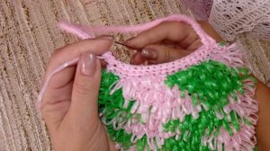 МК по вязанию мочалки РОМБИКИ 🧶 3-я часть