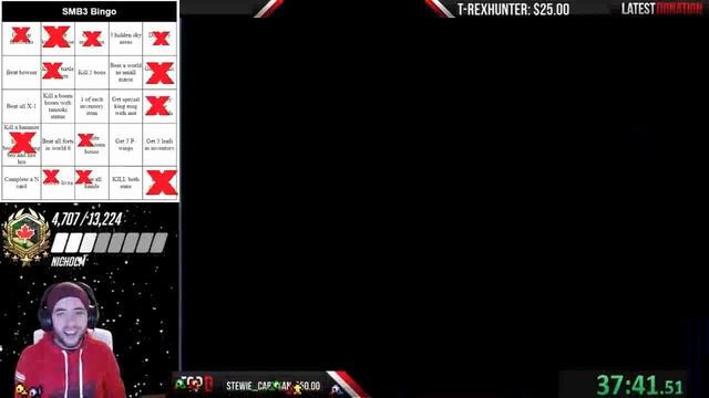 Super Mario Bros 3. black out BINGO w/gameJ