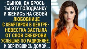 -Сынок, да брось ты эту голодранку и женись на своей любовнице с квартирой в центре - невестка...