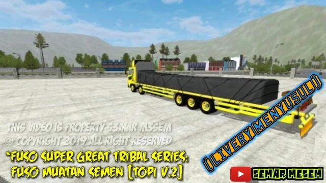 GoodMod...!!! BUSSID TRUCK PANJANG TRIBAL FUSO MUATAN SEMEN || TARIKAN TERASA BERAT
