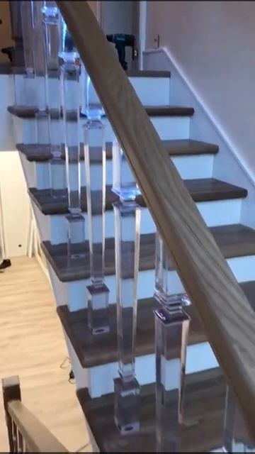 Новый дизайн балясин из стекла, лестница ясень смотреть онлайн